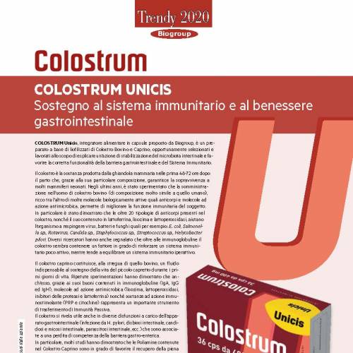 COLOSTRUM UNICIS – Sostegno al sistema immunitario e al benessere gastrointestinale